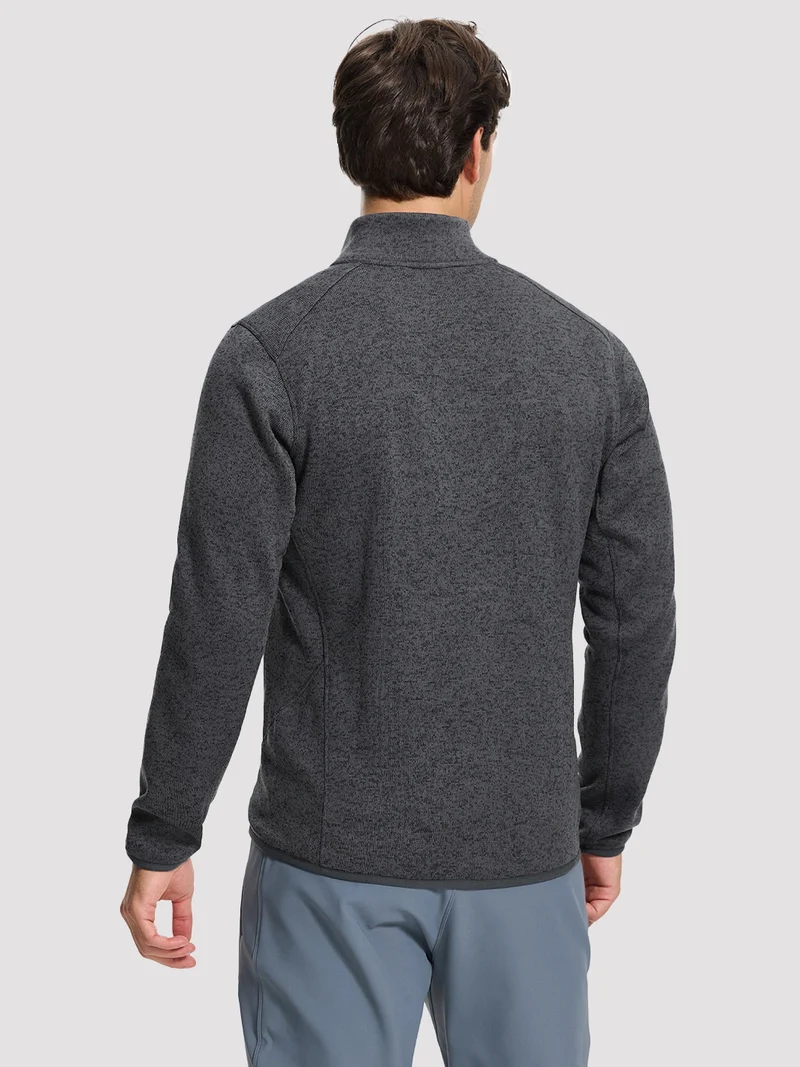 Men's Melange Full-Zip Fleece Jacket