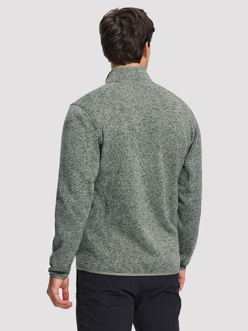 Men's Melange Full-Zip Fleece Jacket