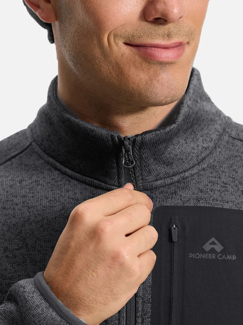 Men's Melange Full-Zip Fleece Jacket