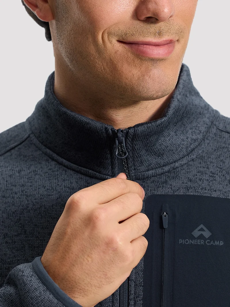 Men's Melange Full-Zip Fleece Jacket