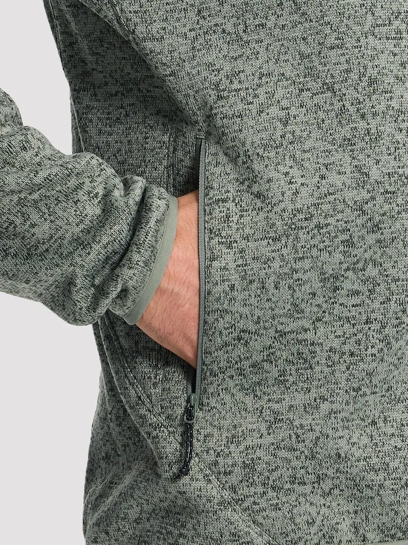 Men's Melange Full-Zip Fleece Jacket