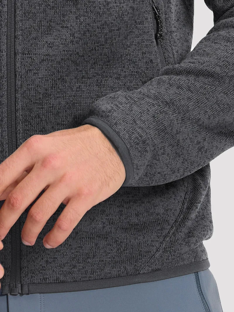Men's Melange Full-Zip Fleece Jacket