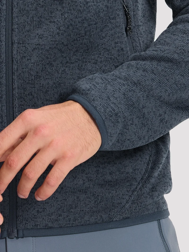 Men's Melange Full-Zip Fleece Jacket
