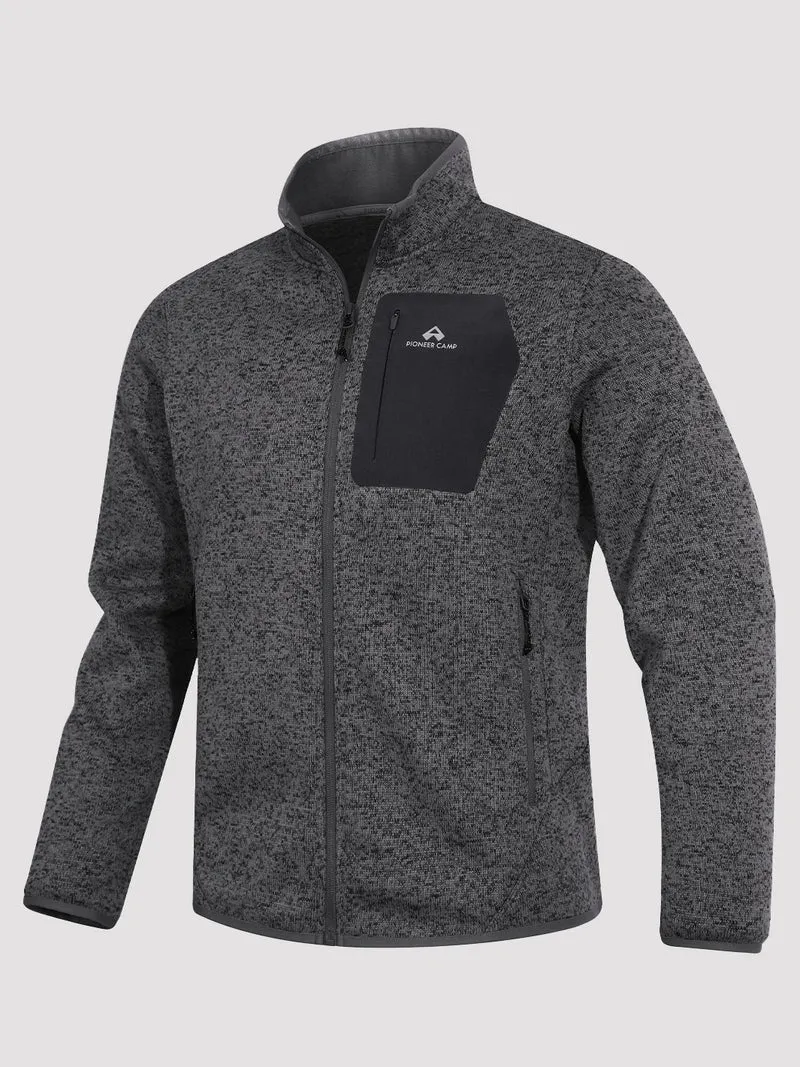 Men's Melange Full-Zip Fleece Jacket