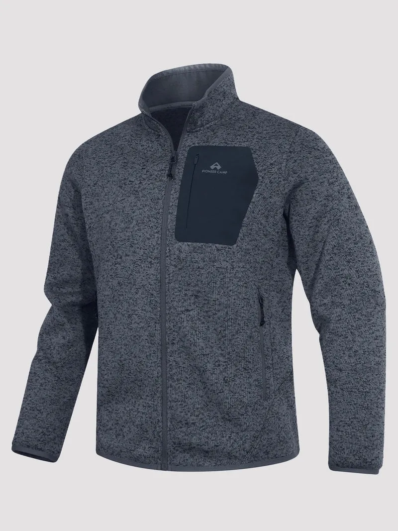 Men's Melange Full-Zip Fleece Jacket