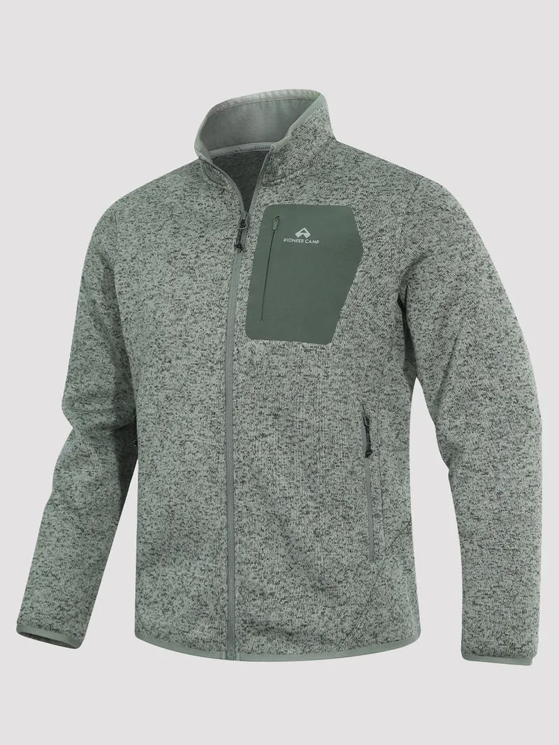 Men's Melange Full-Zip Fleece Jacket