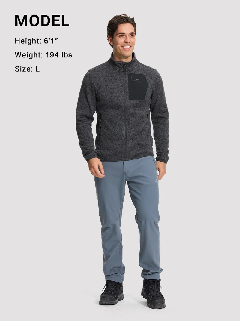 Men's Melange Full-Zip Fleece Jacket