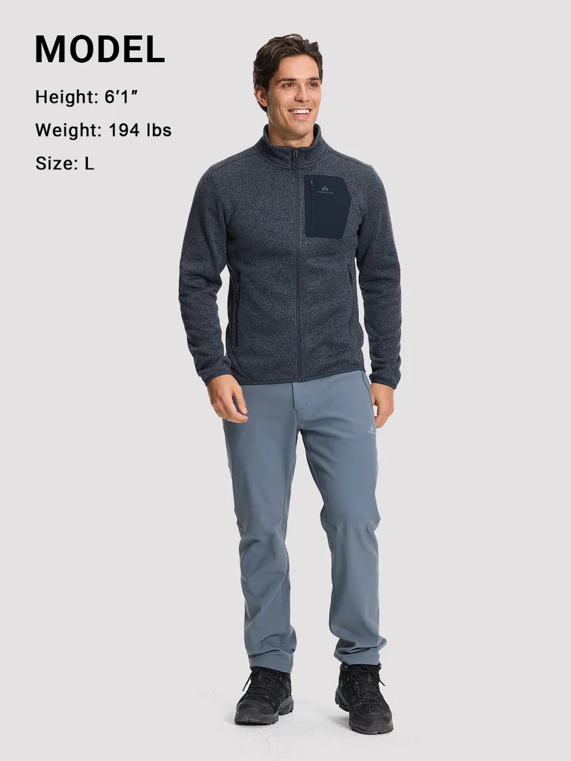 Men's Melange Full-Zip Fleece Jacket