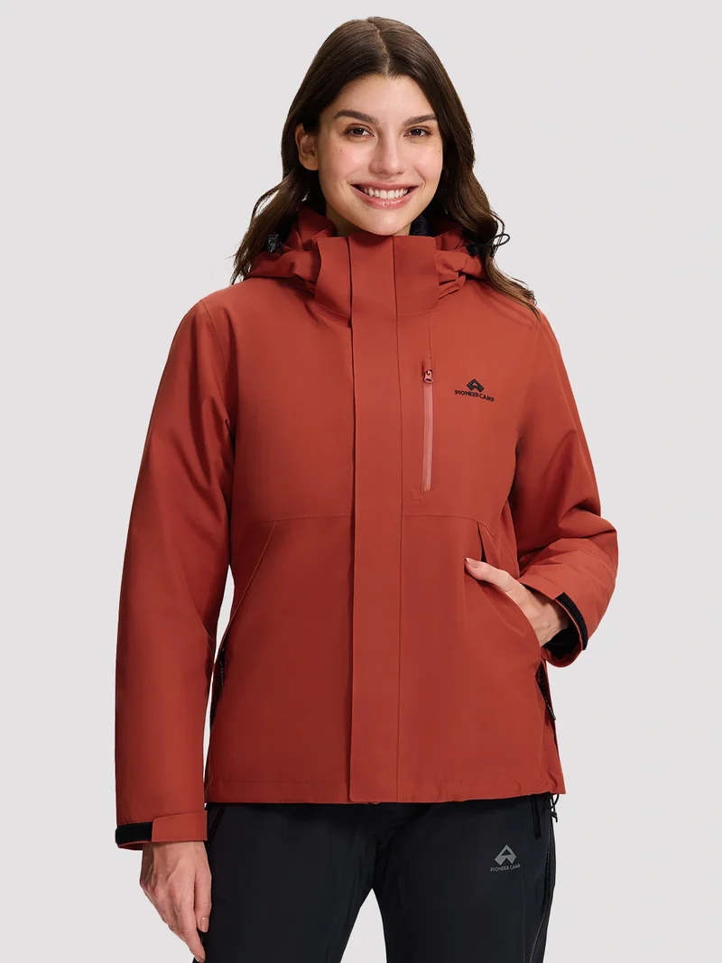 Women's 3-in-1 Waterproof Ski Jacket with Puffer Liner