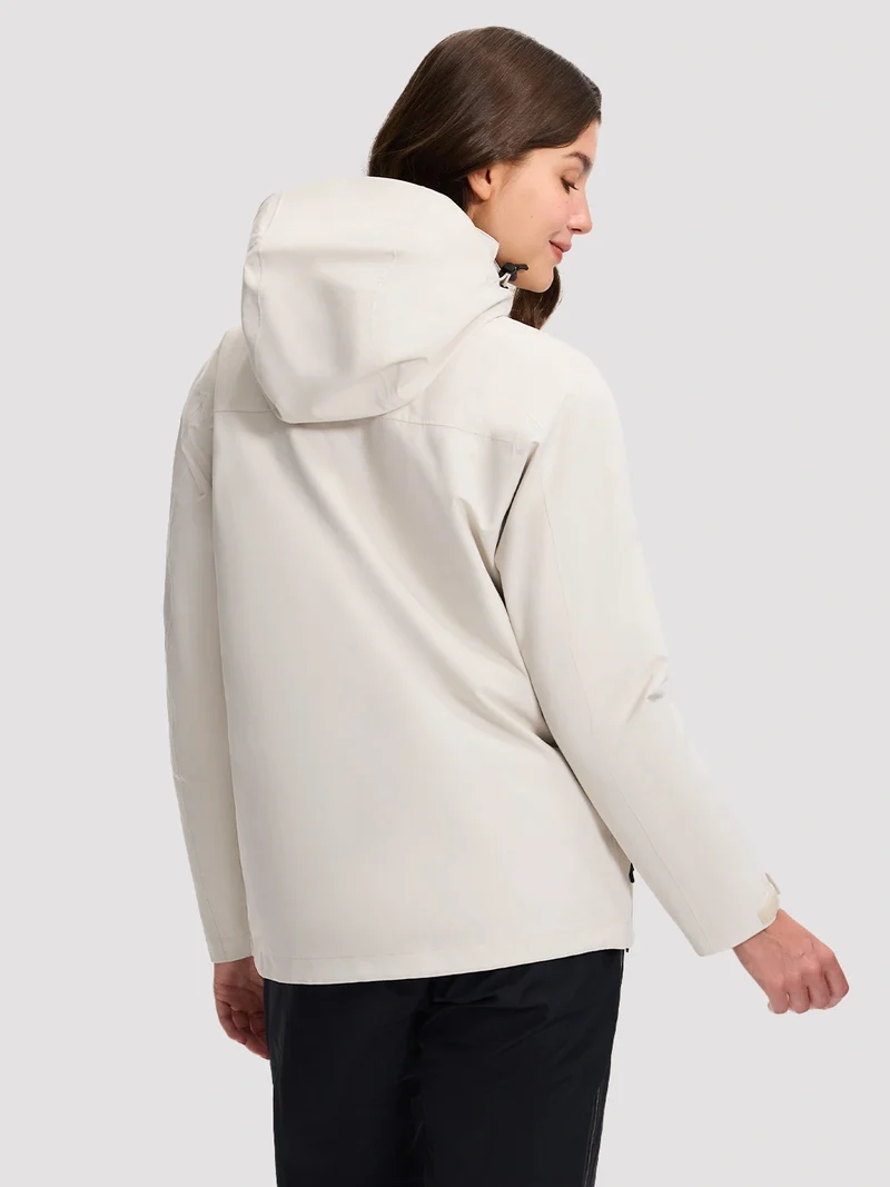 Women's 3-in-1 Waterproof Ski Jacket with Puffer Liner