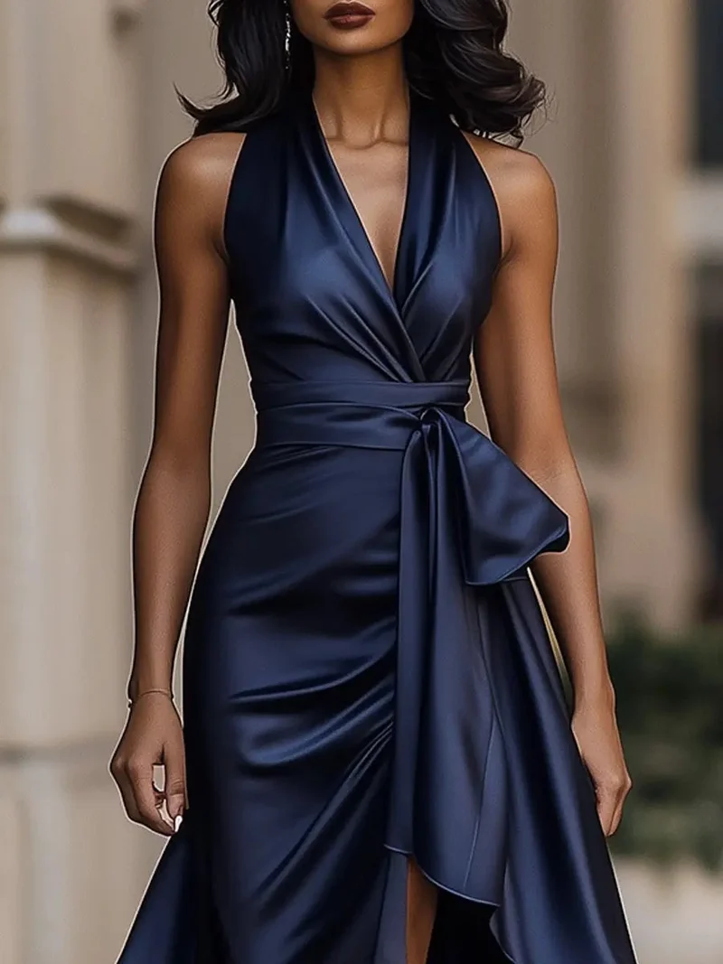 Theresa | Damen Festliches Wickelkleid für Hochzeitsgäste