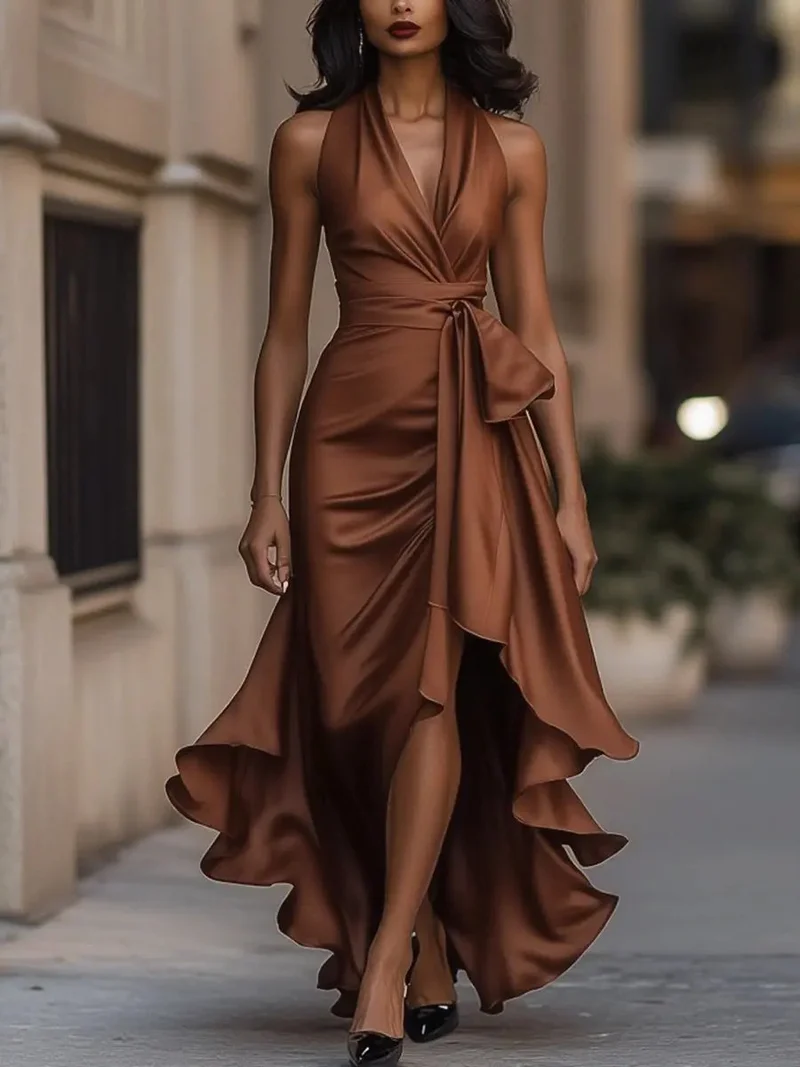 Theresa | Damen Festliches Wickelkleid für Hochzeitsgäste