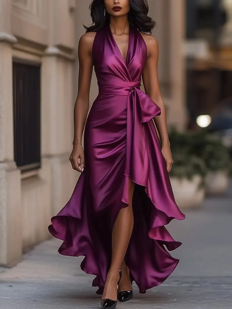 Theresa | Damen Festliches Wickelkleid für Hochzeitsgäste