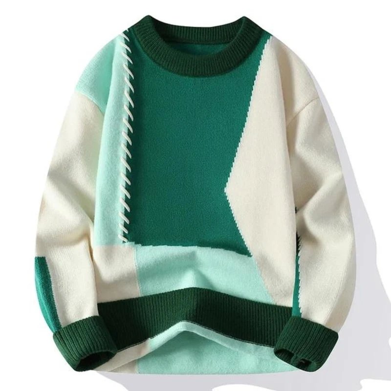 Ben | Herren Kunstvoller Patchwork Pullover für Herbst