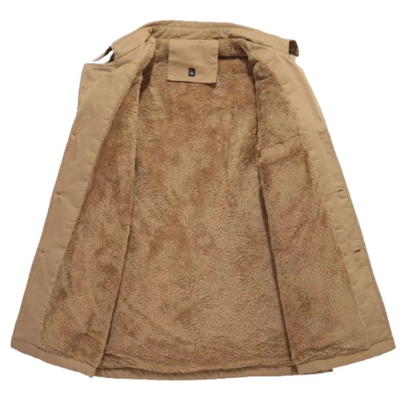 Fabian | Herren Trench-Jacke gepolstert klassischer Schnitt