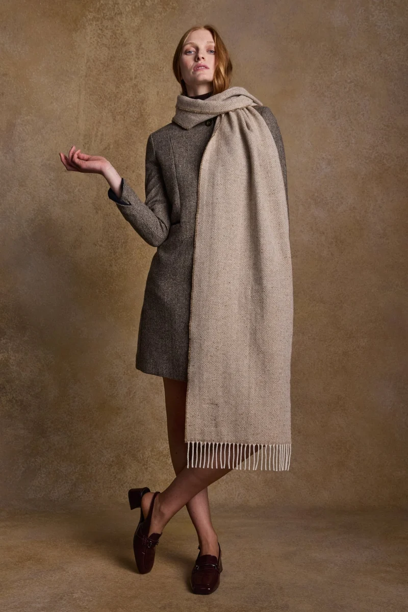 Bonnie Wool Scarf - Sandstone