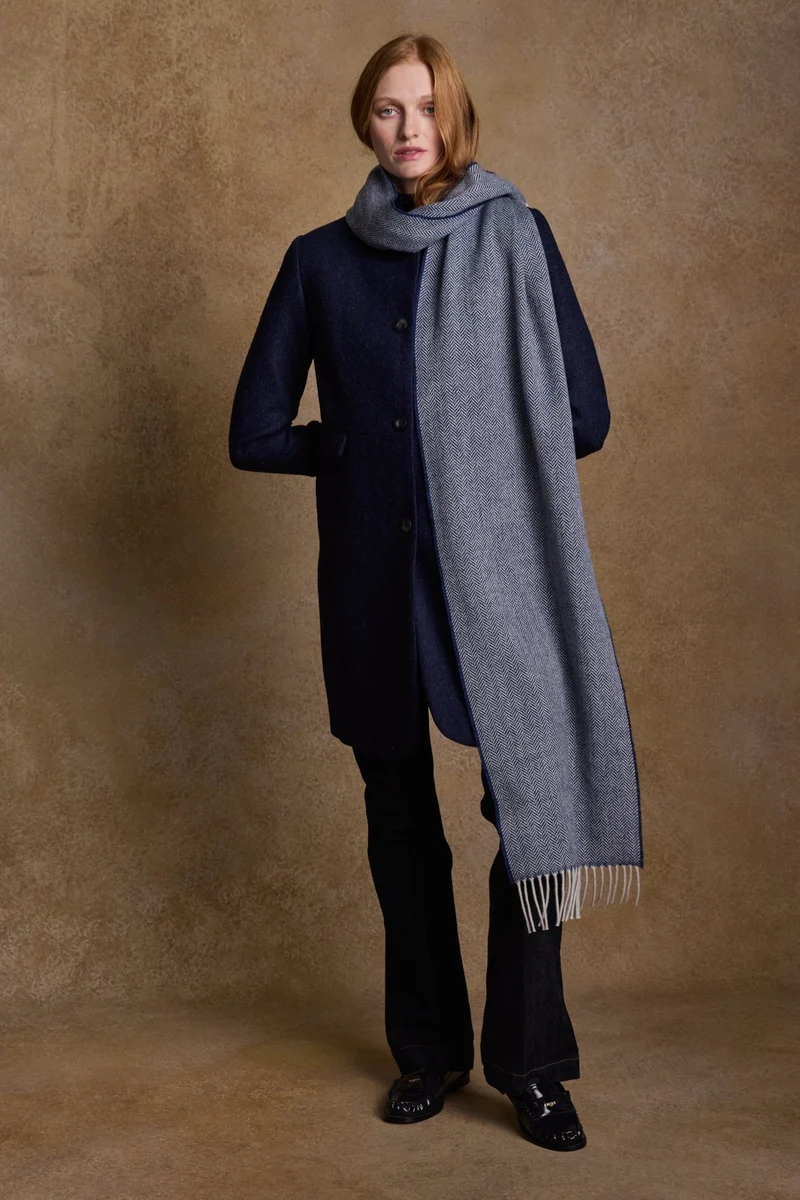 Bonnie Wool Scarf - Blue Marine