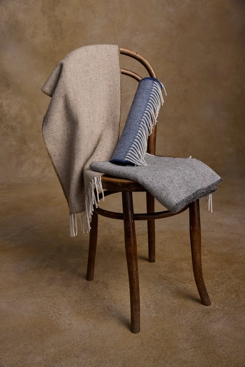 Bonnie Wool Scarf - Blue Marine