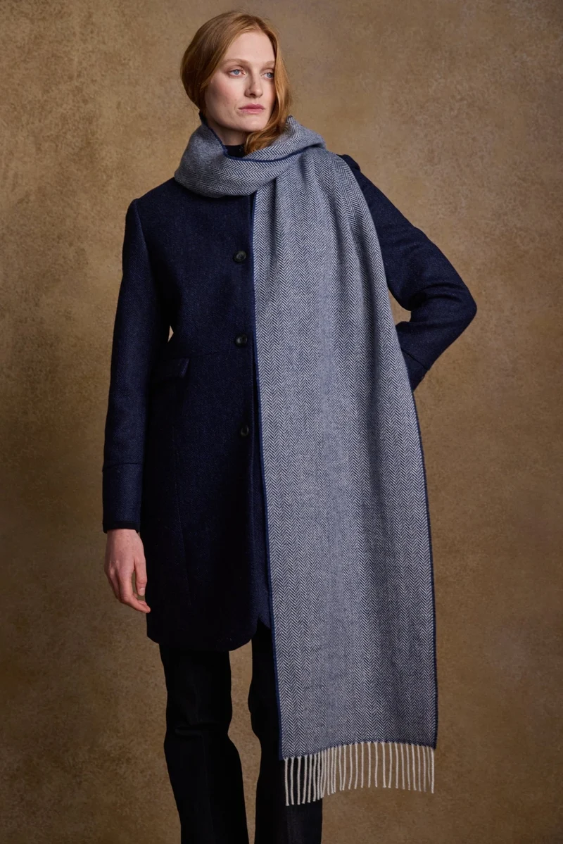 Bonnie Wool Scarf - Blue Marine