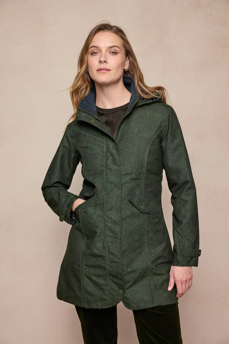 Sophia Waterproof Jacket - Green Fields