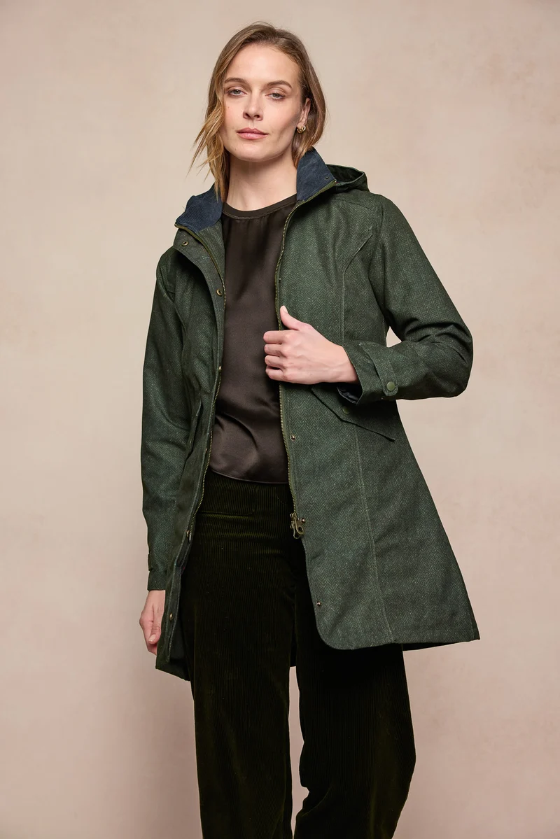 Sophia Waterproof Jacket - Green Fields