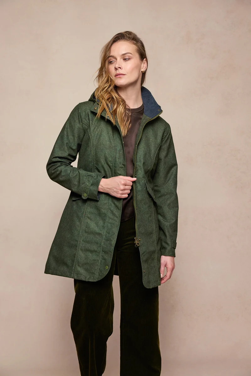 Sophia Waterproof Jacket - Green Fields