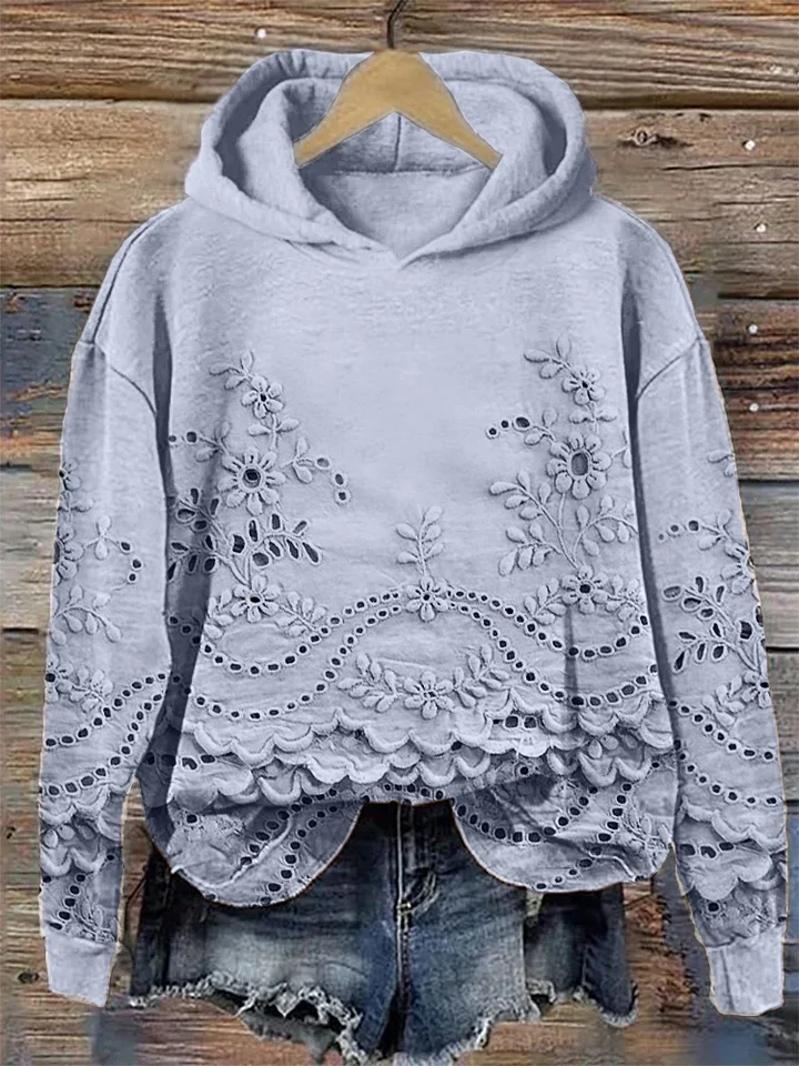 Nina | Damen Hoodie mit Blumenmuster für den Alltag