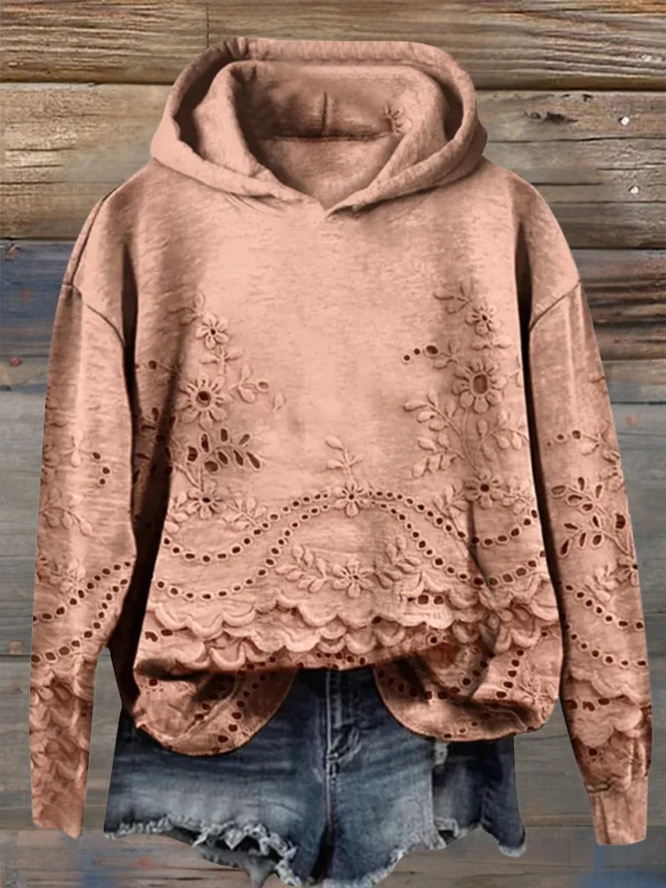 Nina | Damen Hoodie mit Blumenmuster für den Alltag