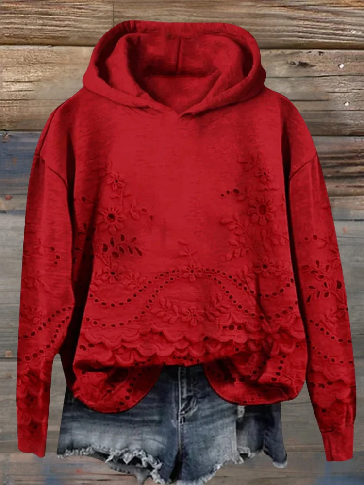 Nina | Damen Hoodie mit Blumenmuster für den Alltag