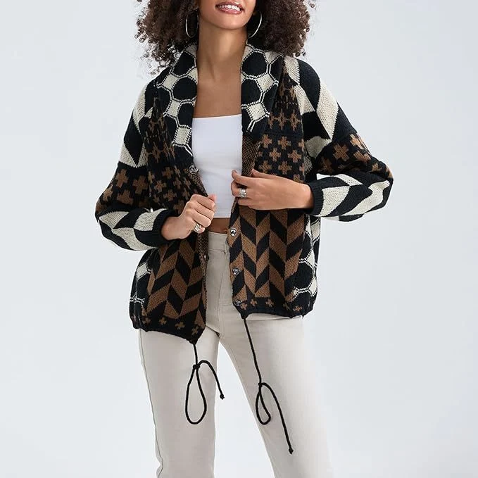 Katharina | Elegante Lange Damen Strickjacke Oversized