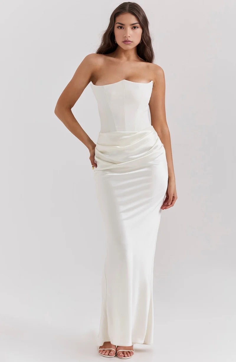 Marlene | Damen Cocktailkleid Maxilänge für festliche Abende