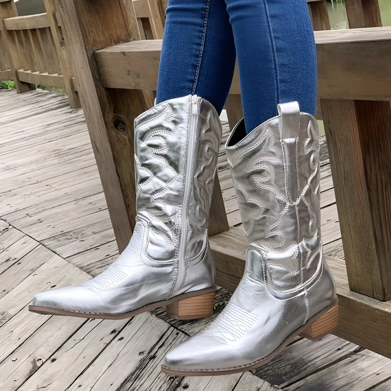 Lena | Damen Western Stiefel mit Spitze für Herbst