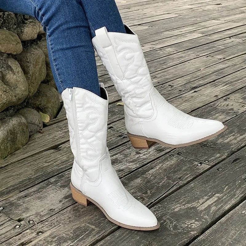 Lena | Damen Western Stiefel mit Spitze für Herbst