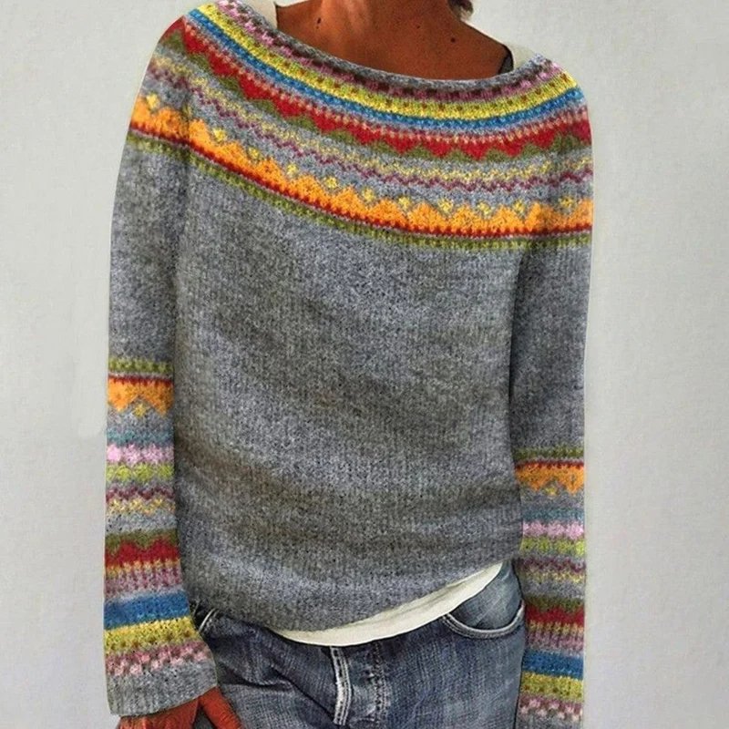 Emma | Damen Norwegerpullover Merino-Wolle Fair-Isle