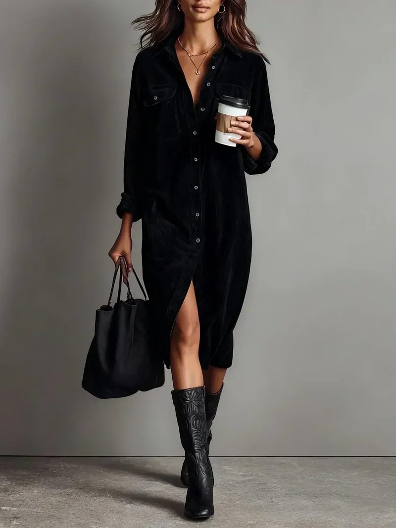 Klara | Elegantes Herbst Kleid im Midi-Stil für Hochzeitsgäste