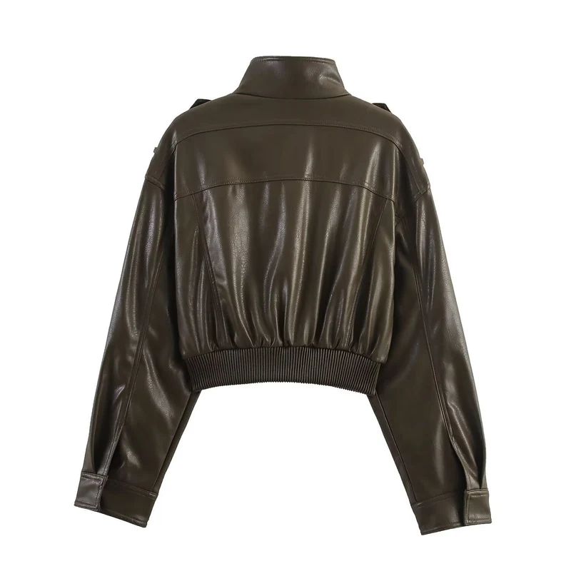 Klara | Damen Lederjacke Bomber kurz für Herbst