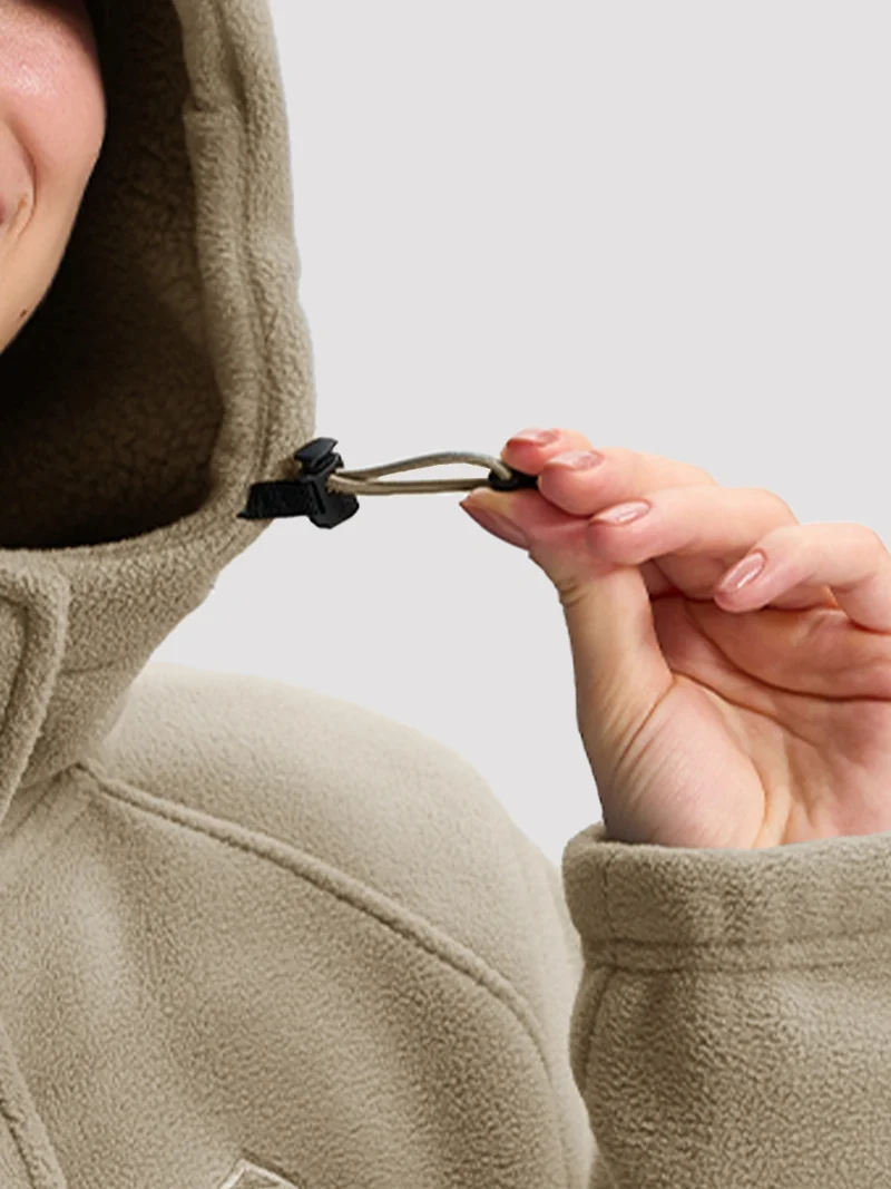 Women's Sherpa-Lined Hooded Long Fleece Jacket