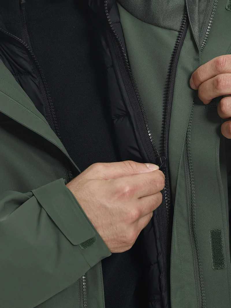 NOVA Men's 3-in-1 Waterproof Ski Jacket with Puffer Liner