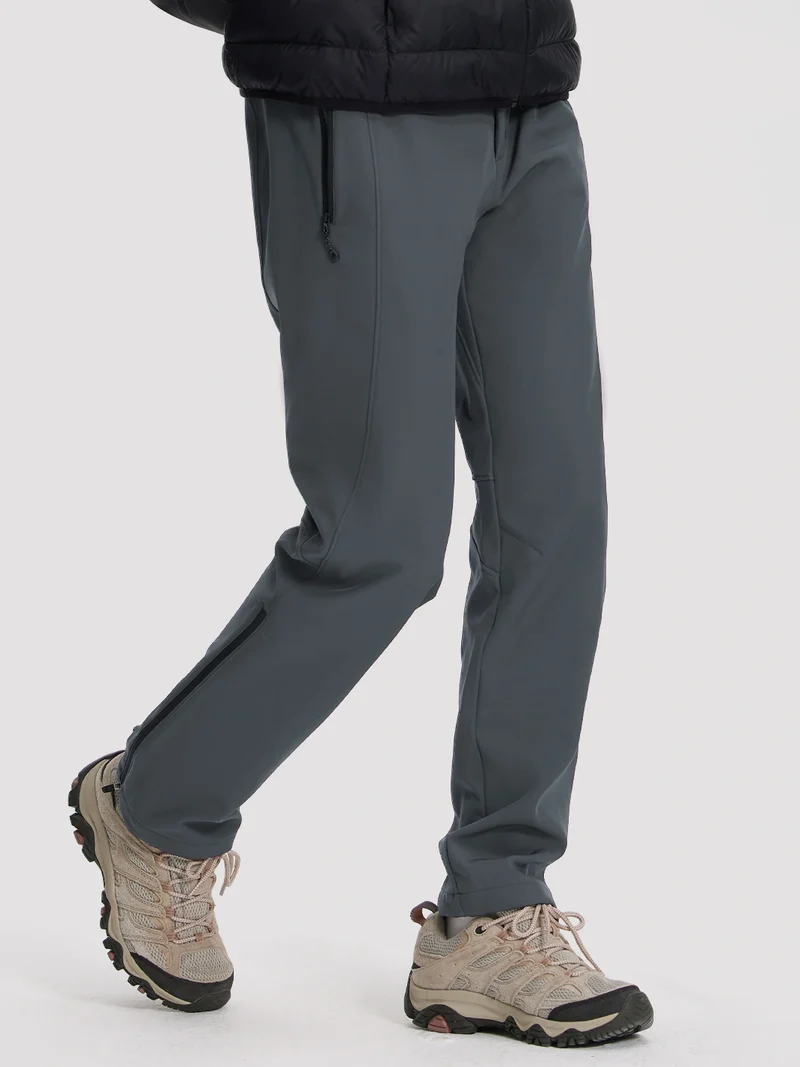 Women's Fleece-Lined High-Waisted Flared Softshell Hiking Pants