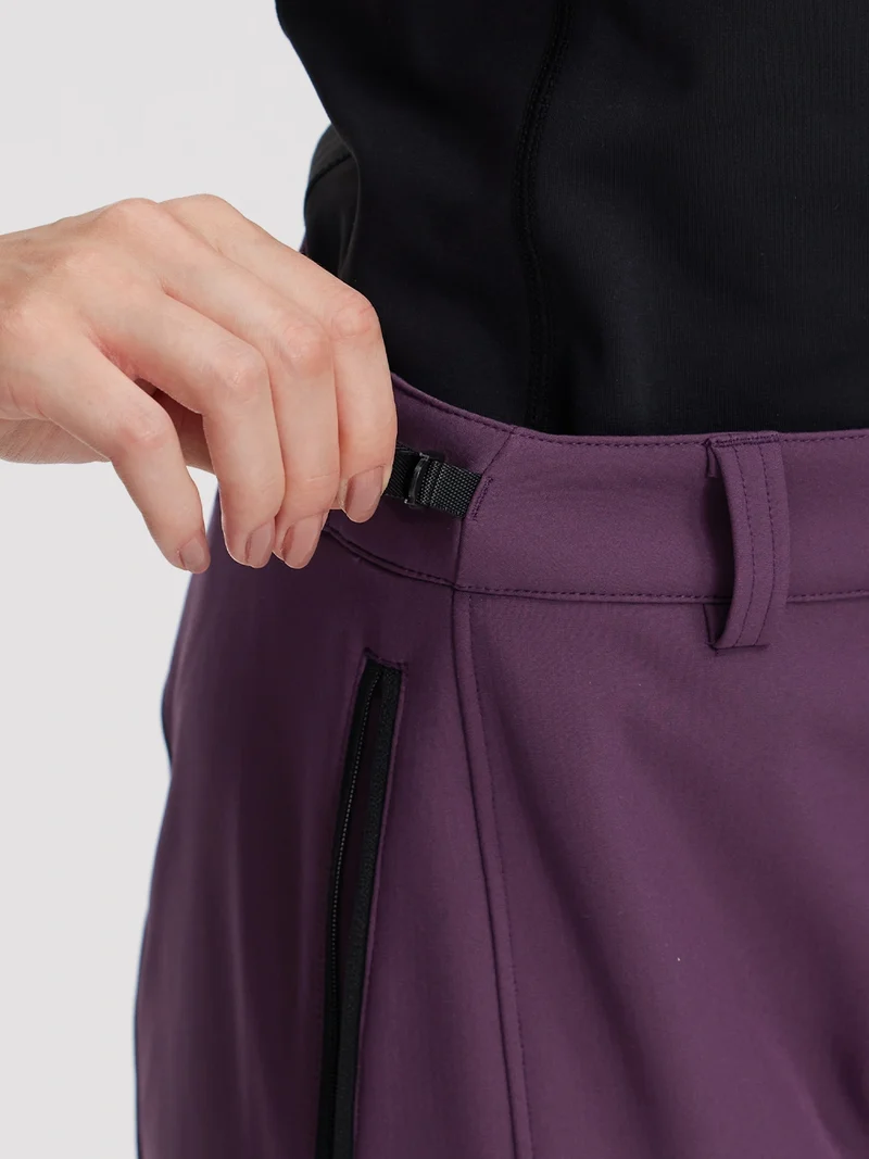 Women's Fleece-Lined High-Waisted Flared Softshell Hiking Pants
