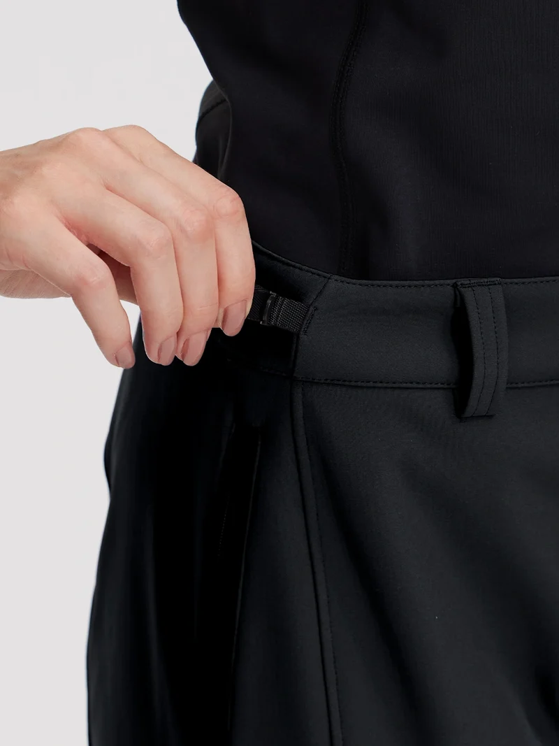 Women's Fleece-Lined High-Waisted Flared Softshell Hiking Pants