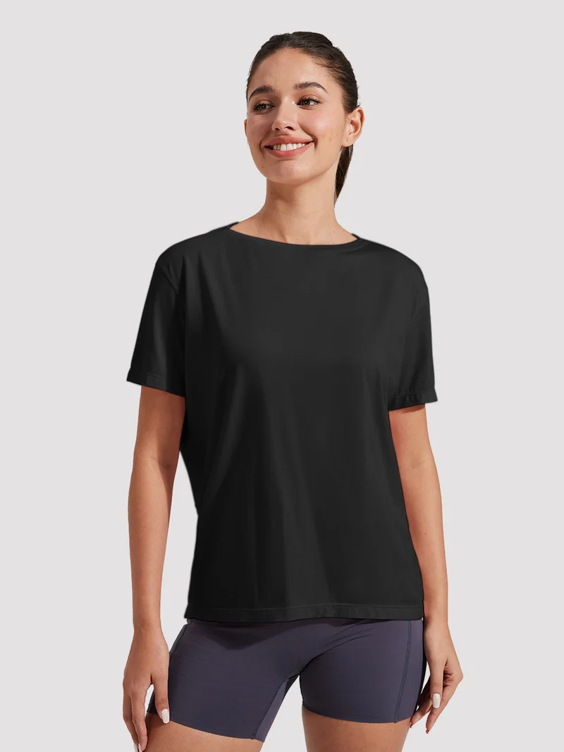 Women's Loose-Fit Boat Neck Tee