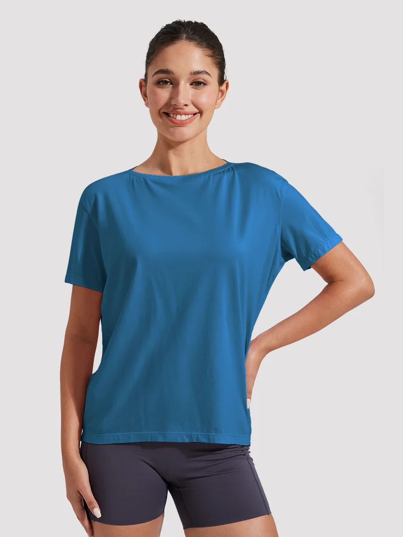 Women's Loose-Fit Boat Neck Tee