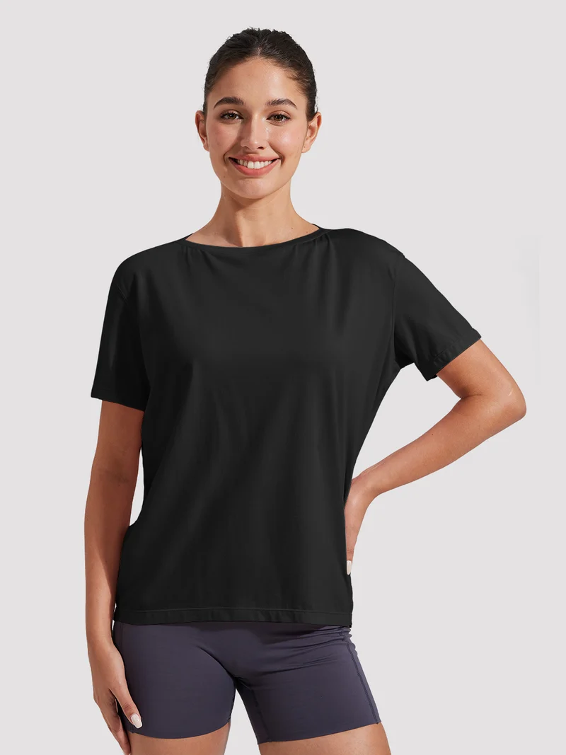 Women's Loose-Fit Boat Neck Tee