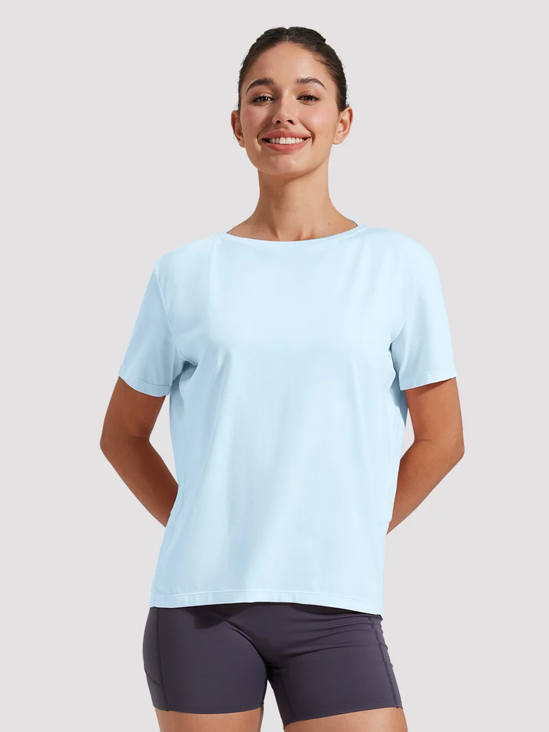 Women's Loose-Fit Boat Neck Tee