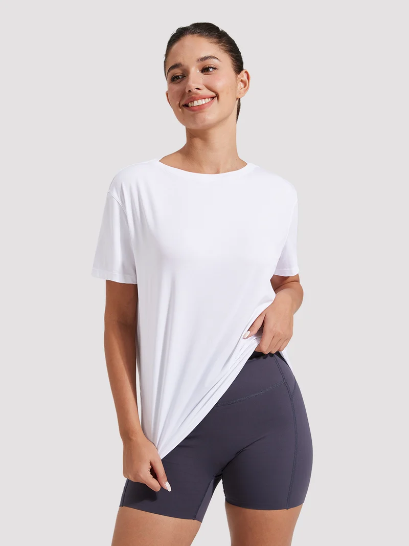 Women's Loose-Fit Boat Neck Tee