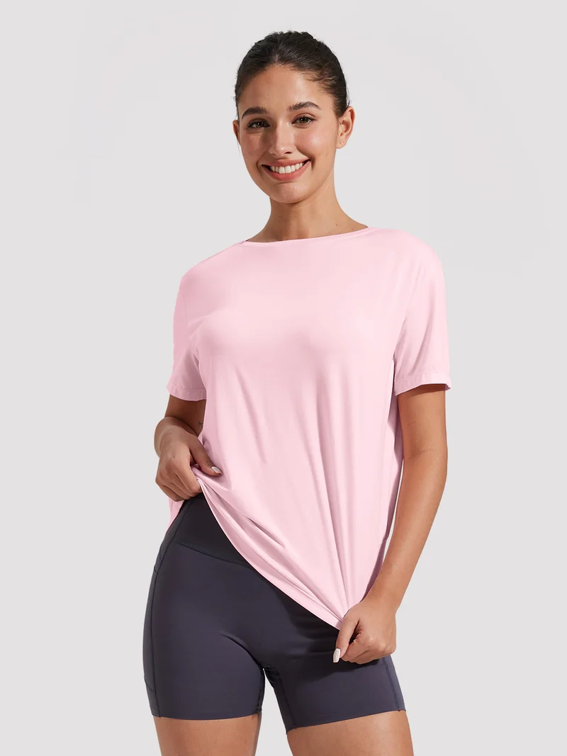 Women's Loose-Fit Boat Neck Tee