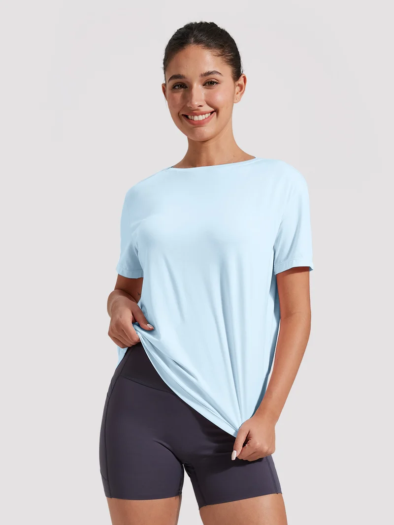 Women's Loose-Fit Boat Neck Tee