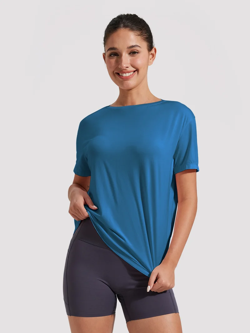 Women's Loose-Fit Boat Neck Tee
