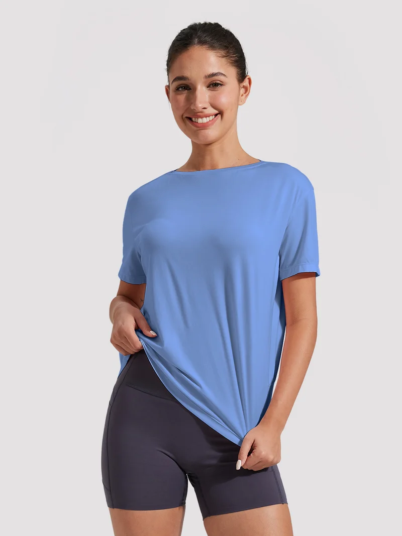 Women's Loose-Fit Boat Neck Tee